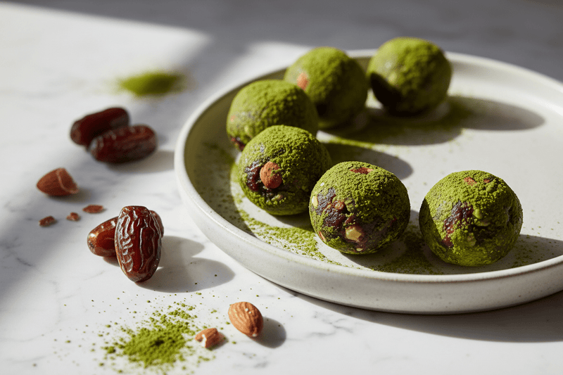 Dates & Matcha Energy Bites Ikimatcha.co