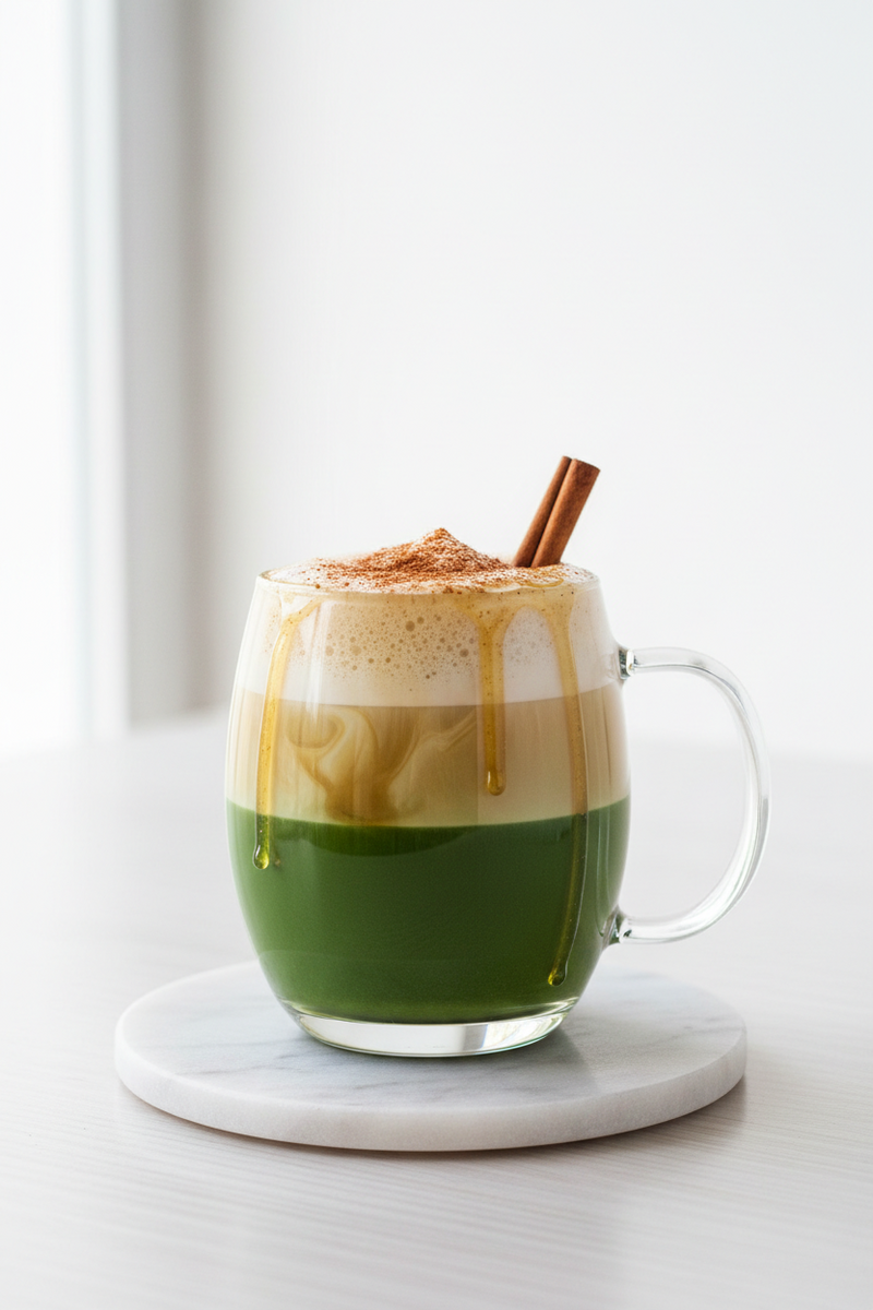 Honey Cinnamon Matcha Latte