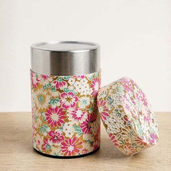 Kaori blossom Origami Tall 150g Tea Canister  iki Matcha Co
